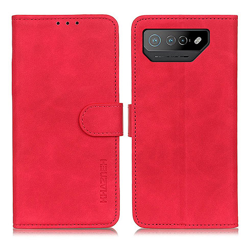 Handytasche Stand Schutzhülle Flip Leder Hülle K03Z für Asus ROG Phone 7 Pro Rot