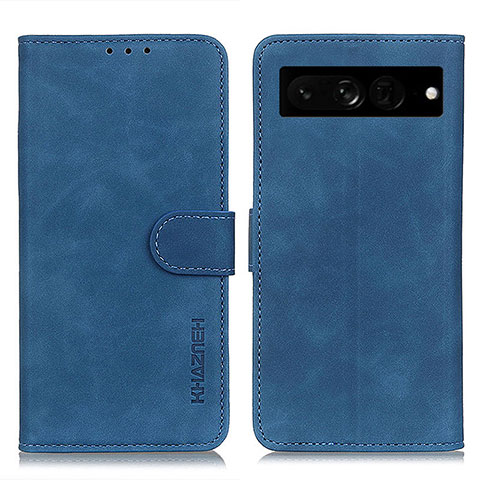 Handytasche Stand Schutzhülle Flip Leder Hülle K03Z für Google Pixel 7 Pro 5G Blau