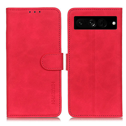 Handytasche Stand Schutzhülle Flip Leder Hülle K03Z für Google Pixel 7 Pro 5G Rot