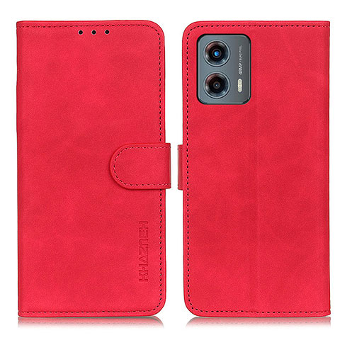 Handytasche Stand Schutzhülle Flip Leder Hülle K03Z für Motorola Moto G 5G (2023) Rot