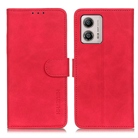 Handytasche Stand Schutzhülle Flip Leder Hülle K03Z für Motorola Moto G53j 5G Rot