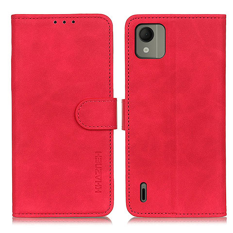 Handytasche Stand Schutzhülle Flip Leder Hülle K03Z für Nokia C110 Rot