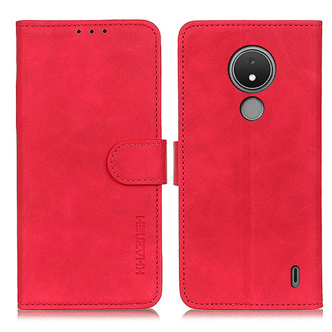 Handytasche Stand Schutzhülle Flip Leder Hülle K03Z für Nokia C21 Rot