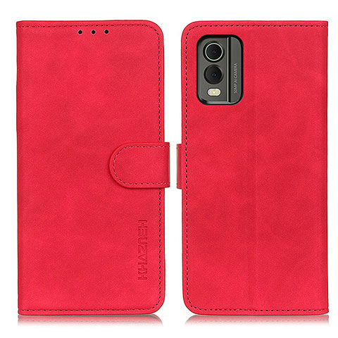 Handytasche Stand Schutzhülle Flip Leder Hülle K03Z für Nokia C210 Rot