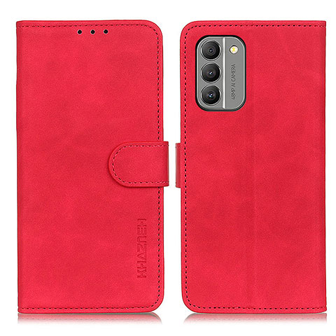 Handytasche Stand Schutzhülle Flip Leder Hülle K03Z für Nokia G400 5G Rot