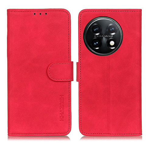 Handytasche Stand Schutzhülle Flip Leder Hülle K03Z für OnePlus 11 5G Rot