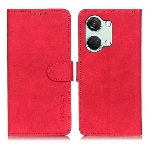 Handytasche Stand Schutzhülle Flip Leder Hülle K03Z für OnePlus Ace 2V 5G Rot