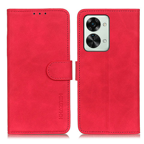 Handytasche Stand Schutzhülle Flip Leder Hülle K03Z für OnePlus Nord 2T 5G Rot