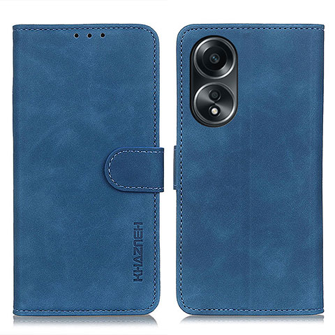 Handytasche Stand Schutzhülle Flip Leder Hülle K03Z für Oppo A38 Blau