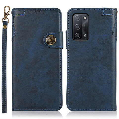 Handytasche Stand Schutzhülle Flip Leder Hülle K03Z für Oppo A53s 5G Blau