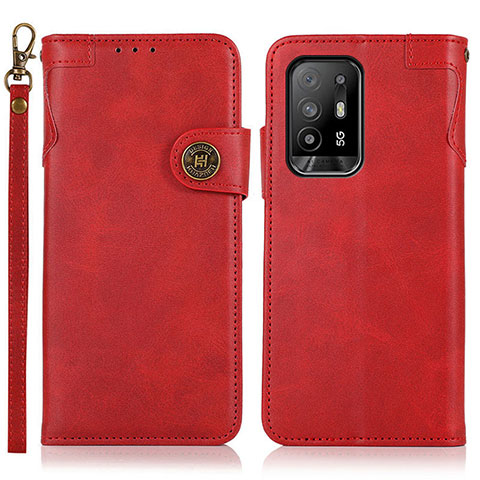 Handytasche Stand Schutzhülle Flip Leder Hülle K03Z für Oppo F19 Pro+ Plus 5G Rot