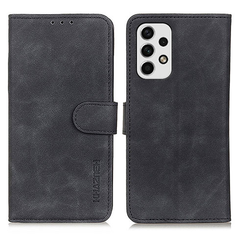 Handytasche Stand Schutzhülle Flip Leder Hülle K03Z für Samsung Galaxy A23 4G Schwarz