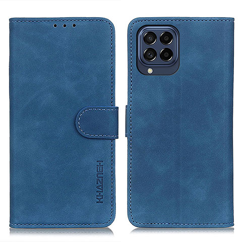 Handytasche Stand Schutzhülle Flip Leder Hülle K03Z für Samsung Galaxy M53 5G Blau