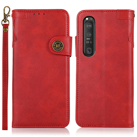 Handytasche Stand Schutzhülle Flip Leder Hülle K03Z für Sony Xperia 1 III Rot