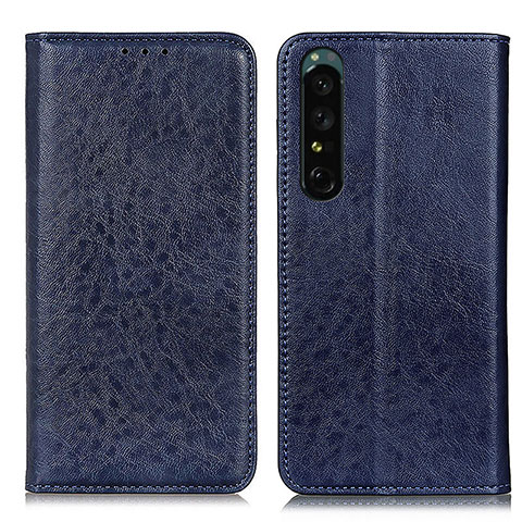 Handytasche Stand Schutzhülle Flip Leder Hülle K03Z für Sony Xperia 1 IV Blau