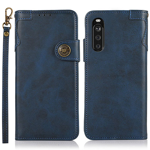 Handytasche Stand Schutzhülle Flip Leder Hülle K03Z für Sony Xperia 10 III Lite Blau