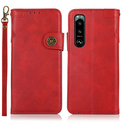 Handytasche Stand Schutzhülle Flip Leder Hülle K03Z für Sony Xperia 5 III Rot