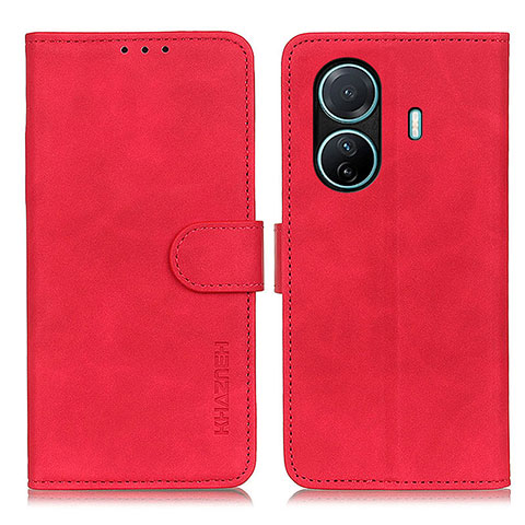 Handytasche Stand Schutzhülle Flip Leder Hülle K03Z für Vivo iQOO Z6 Pro 5G Rot