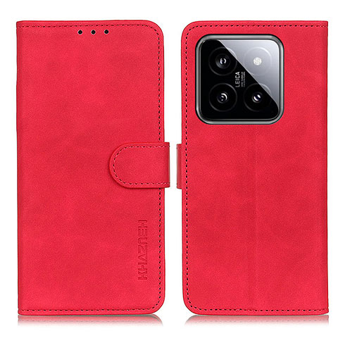 Handytasche Stand Schutzhülle Flip Leder Hülle K03Z für Xiaomi Mi 14 Pro 5G Rot