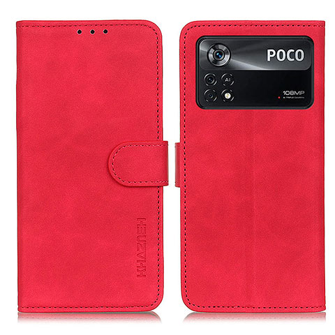 Handytasche Stand Schutzhülle Flip Leder Hülle K03Z für Xiaomi Poco X4 Pro 5G Rot