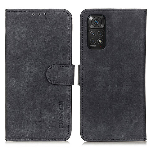 Handytasche Stand Schutzhülle Flip Leder Hülle K03Z für Xiaomi Redmi Note 11 4G (2022) Schwarz