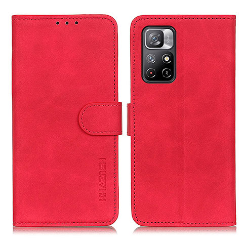 Handytasche Stand Schutzhülle Flip Leder Hülle K03Z für Xiaomi Redmi Note 11 5G Rot