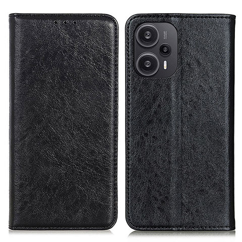 Handytasche Stand Schutzhülle Flip Leder Hülle K03Z für Xiaomi Redmi Note 12 Turbo 5G Schwarz