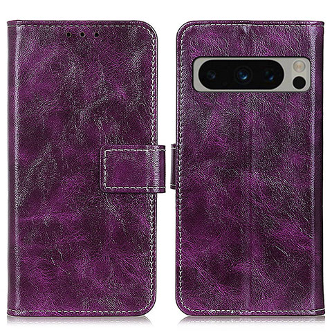 Handytasche Stand Schutzhülle Flip Leder Hülle K04Z für Google Pixel 8 Pro 5G Violett