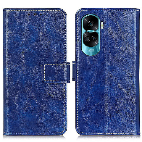 Handytasche Stand Schutzhülle Flip Leder Hülle K04Z für Huawei Honor 90 Lite 5G Blau