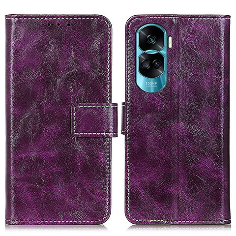 Handytasche Stand Schutzhülle Flip Leder Hülle K04Z für Huawei Honor 90 Lite 5G Violett