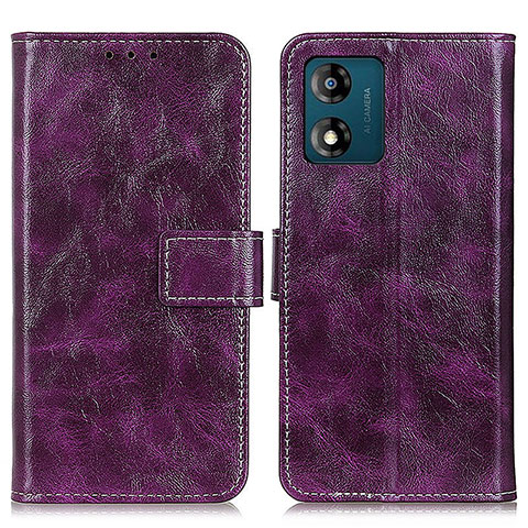 Handytasche Stand Schutzhülle Flip Leder Hülle K04Z für Motorola Moto E13 Violett