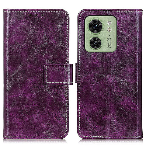 Handytasche Stand Schutzhülle Flip Leder Hülle K04Z für Motorola Moto Edge 40 5G Violett