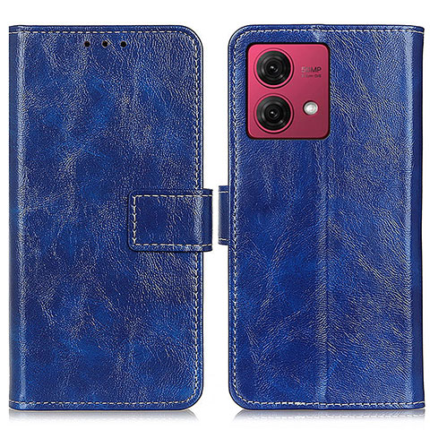 Handytasche Stand Schutzhülle Flip Leder Hülle K04Z für Motorola Moto G84 5G Blau