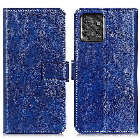 Handytasche Stand Schutzhülle Flip Leder Hülle K04Z für Motorola ThinkPhone 5G Blau