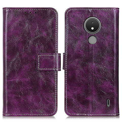 Handytasche Stand Schutzhülle Flip Leder Hülle K04Z für Nokia C21 Violett