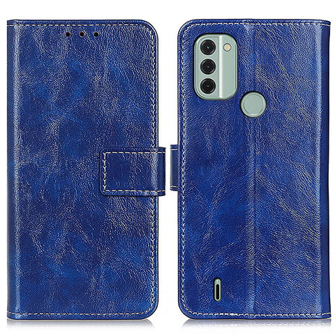 Handytasche Stand Schutzhülle Flip Leder Hülle K04Z für Nokia C31 Blau