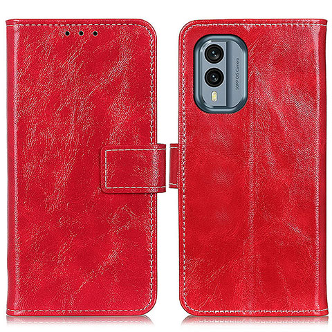 Handytasche Stand Schutzhülle Flip Leder Hülle K04Z für Nokia X30 5G Rot