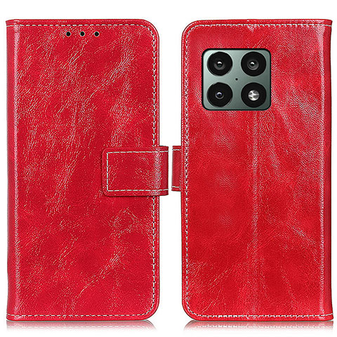 Handytasche Stand Schutzhülle Flip Leder Hülle K04Z für OnePlus 10 Pro 5G Rot