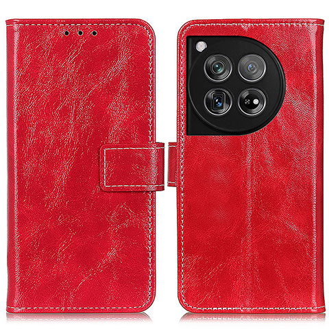 Handytasche Stand Schutzhülle Flip Leder Hülle K04Z für OnePlus 12R 5G Rot