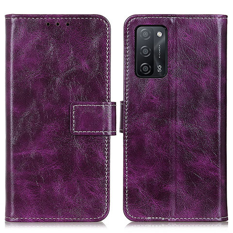 Handytasche Stand Schutzhülle Flip Leder Hülle K04Z für Oppo A53s 5G Violett