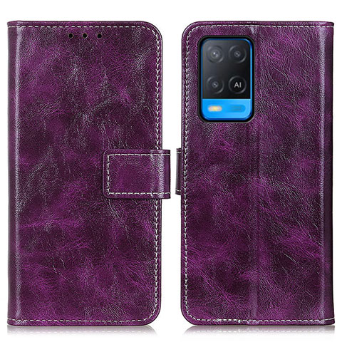 Handytasche Stand Schutzhülle Flip Leder Hülle K04Z für Oppo A54 4G Violett