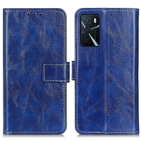 Handytasche Stand Schutzhülle Flip Leder Hülle K04Z für Oppo A54s Blau