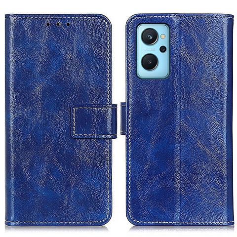 Handytasche Stand Schutzhülle Flip Leder Hülle K04Z für Oppo A96 4G Blau