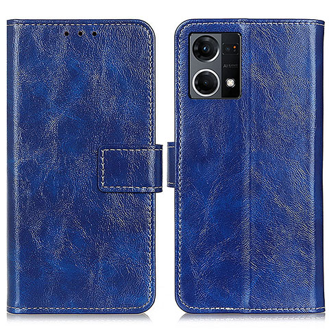 Handytasche Stand Schutzhülle Flip Leder Hülle K04Z für Oppo F21 Pro 4G Blau