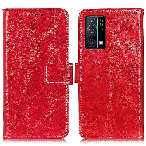 Handytasche Stand Schutzhülle Flip Leder Hülle K04Z für Oppo K9 5G Rot