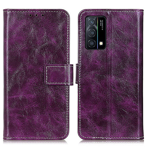 Handytasche Stand Schutzhülle Flip Leder Hülle K04Z für Oppo K9 5G Violett