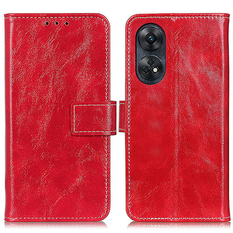 Handytasche Stand Schutzhülle Flip Leder Hülle K04Z für Oppo Reno8 T 4G Rot