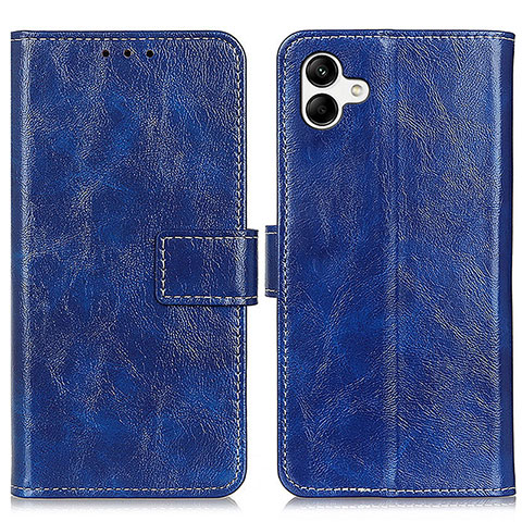 Handytasche Stand Schutzhülle Flip Leder Hülle K04Z für Samsung Galaxy F04 Blau