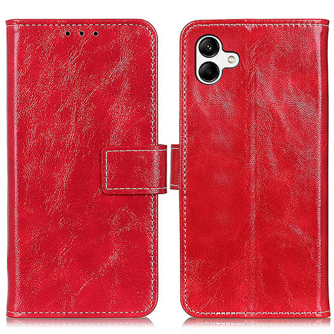 Handytasche Stand Schutzhülle Flip Leder Hülle K04Z für Samsung Galaxy F04 Rot