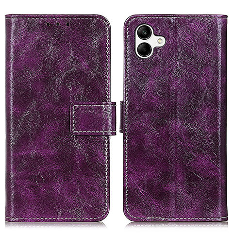 Handytasche Stand Schutzhülle Flip Leder Hülle K04Z für Samsung Galaxy F04 Violett